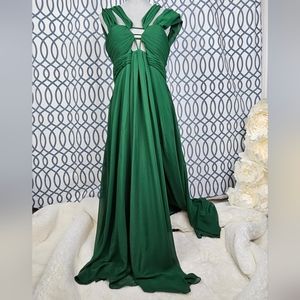 Forest Green Evening Gown